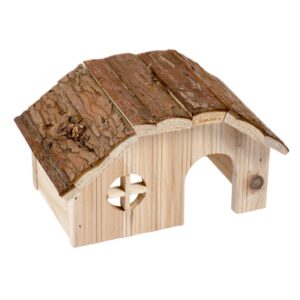 Petit chalet en bois avec toit en écorce - Duvo+