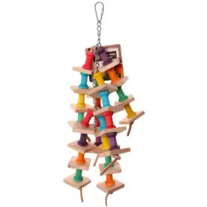 Wooden pillar strings - Back zoo nature
